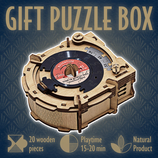 Record Player - Gift Puzzle Money Box