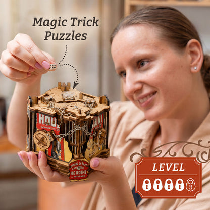 Cluebox - Houdini's Magic Escape - Brain Teaser Puzzle Box