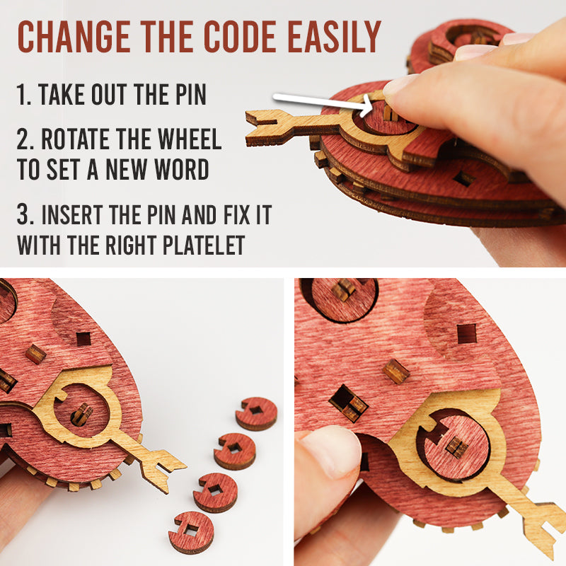 Tin Woodman's Heart. A mechanical box with a code lock