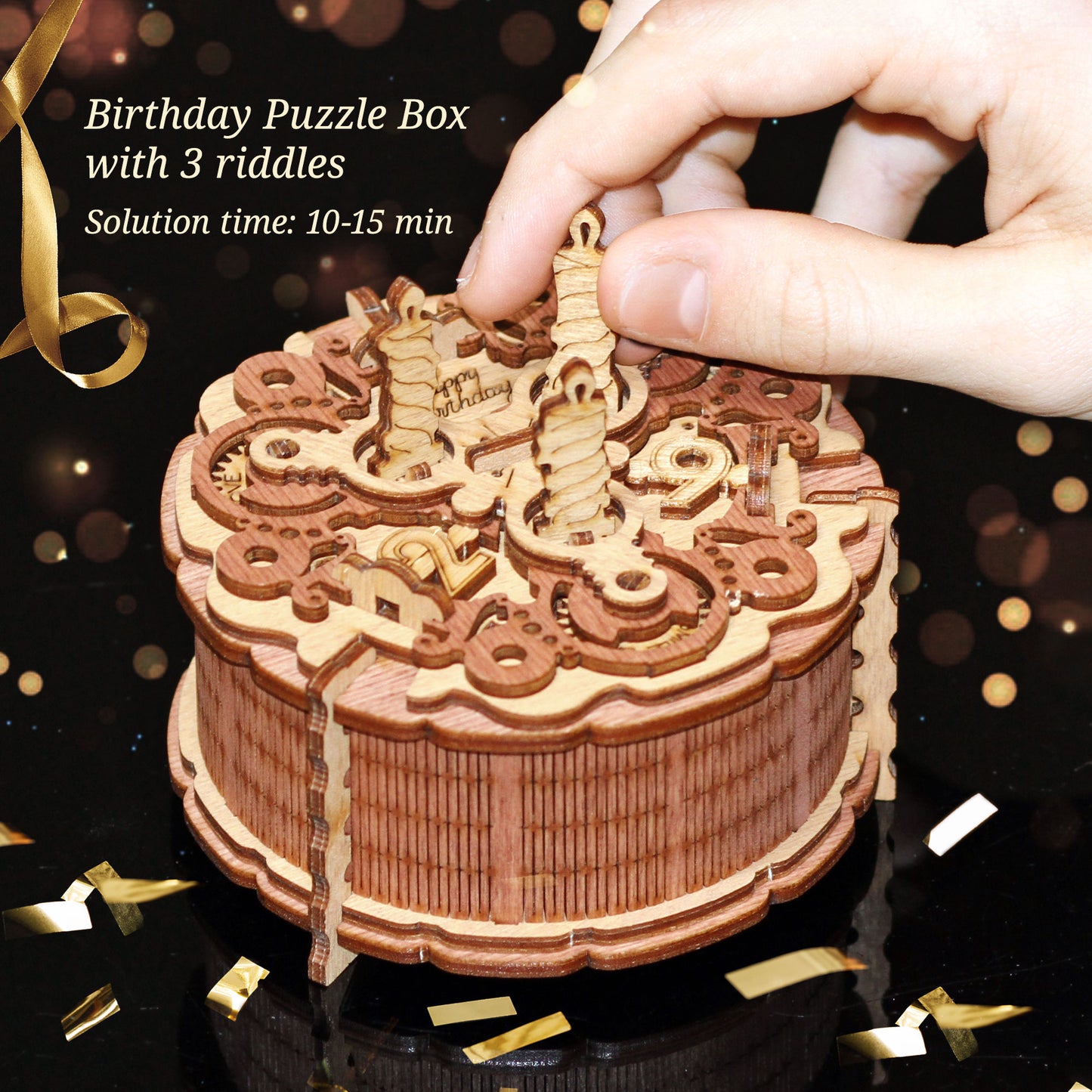 Birthday Cake - Gift Puzzle Money Box
