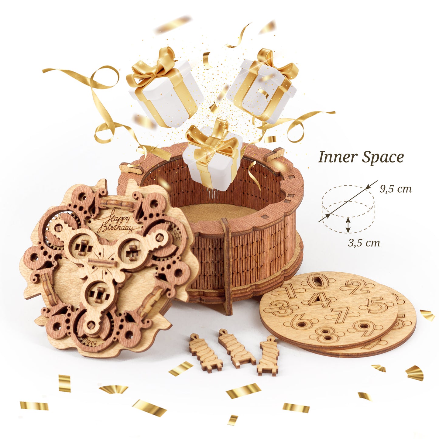 Birthday Cake - Gift Puzzle Money Box