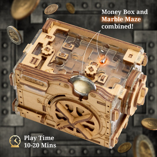 A-maze-ing Safe - Marble Run Puzzle Money Box