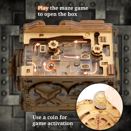 A-maze-ing Safe - Marble Run Puzzle Money Box