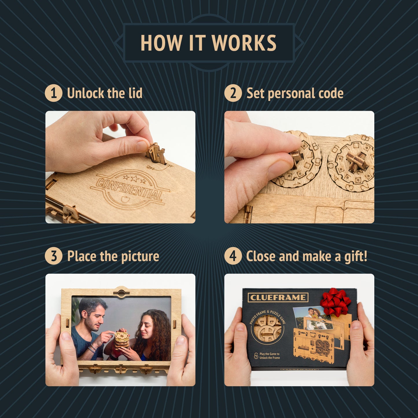 ClueFrame - Puzzle Photo Frame