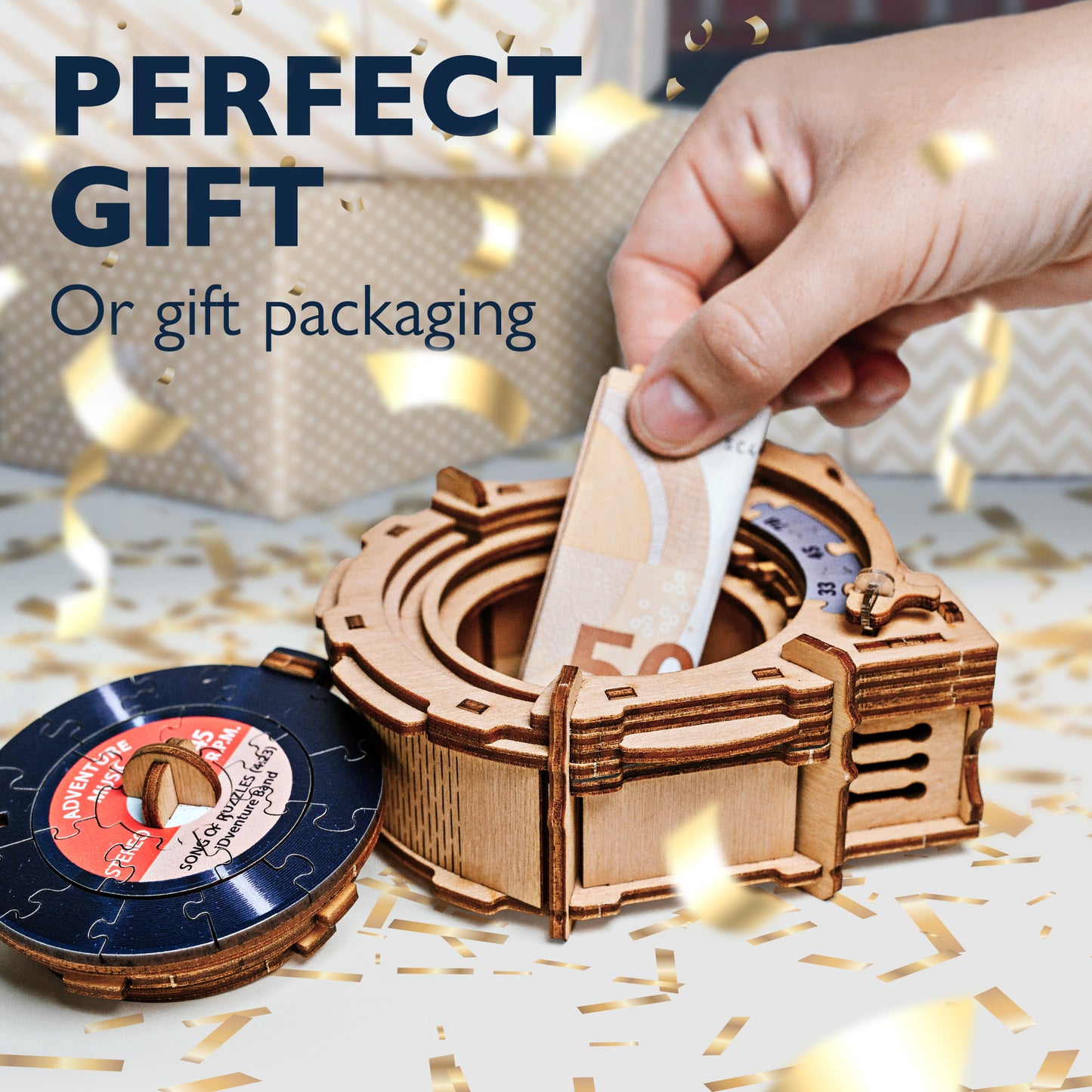 Record Player - Gift Puzzle Money Box